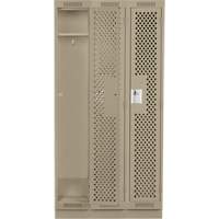 Casiers Clean Line, Bloc de 3, 36" x 15" x 76", Acier, Beige, Rivet (assembl&eacute;), Perfor&eacute; Helyx Safety & Industrial Supplies