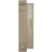 Clean Line Lockers, 12" x 12" x 82", Steel, Beige, Rivet (Assembled), Perforated Helyx Safety & Industrial Supplies