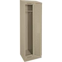 Casiers Clean Line, Bloc de 2, 24" x 12" x 82", Acier, Beige, Rivet (assembl&eacute;), Perfor&eacute; Helyx Safety & Industrial Supplies