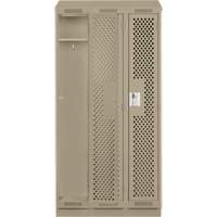 Casiers Clean Line, Bloc de 3, 36" x 12" x 82", Acier, Beige, Rivet (assembl&eacute;), Perfor&eacute; Helyx Safety & Industrial Supplies
