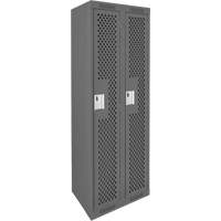 Casiers Clean Line, Bloc de 2, 24" x 15" x 72", Acier, Charbon, Rivet (assembl&eacute;), Perfor&eacute; Helyx Safety & Industrial Supplies