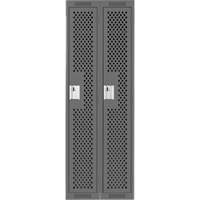 Casiers Clean Line, Bloc de 2, 24" x 15" x 72", Acier, Charbon, Rivet (assembl&eacute;), Perfor&eacute; Helyx Safety & Industrial Supplies