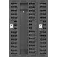 Casiers Clean Line, Bloc de 4, 48" x 15" x 72", Acier, Charbon, Rivet (assembl&eacute;), Perfor&eacute; Helyx Safety & Industrial Supplies