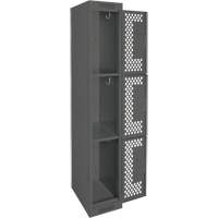 Casiers Clean Line, 3 niveaux, 12" x 12" x 72", Acier, Charbon, Rivet (assembl&eacute;), Perfor&eacute; Helyx Safety & Industrial Supplies