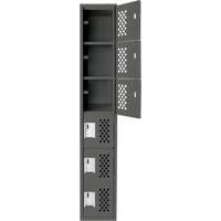 Petit casier perfor&eacute; Clean-Line, 6 niveaux, 12" x 72" x 12", Acier Helyx Safety & Industrial Supplies