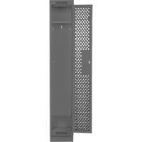 Clean Line Lockers, 12" x 12" x 76", Steel, Charcoal, Rivet (Assembled), Perforated Helyx Safety & Industrial Supplies