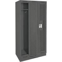 Casiers Clean Line, Bloc de 3, 36" x 15" x 76", Acier, Charbon, Rivet (assembl&eacute;), Perfor&eacute; Helyx Safety & Industrial Supplies
