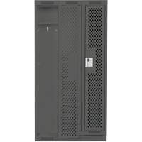 Casiers Clean Line, Bloc de 3, 36" x 15" x 76", Acier, Charbon, Rivet (assembl&eacute;), Perfor&eacute; Helyx Safety & Industrial Supplies