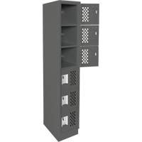 Petit casier perfor&eacute; Clean-Line, 6 niveaux, 15" x 72" x 12", Acier Helyx Safety & Industrial Supplies