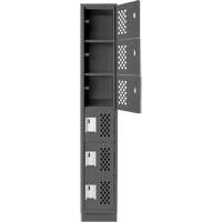 Petit casier perfor&eacute; Clean-Line, 6 niveaux, 15" x 72" x 12", Acier Helyx Safety & Industrial Supplies