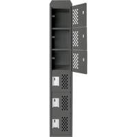 Petit casier perfor&eacute; Clean-Line, 6 niveaux, 12" x 72" x 12", Acier Helyx Safety & Industrial Supplies
