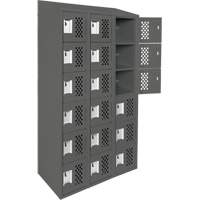 Petit casier perfor&eacute; Clean-Line, 6 niveaux, Bloc de 3, 15" x 72" x 12", Acier Helyx Safety & Industrial Supplies