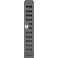 Clean Line Lockers, 12" x 12" x 82", Steel, Charcoal, Rivet (Assembled), Perforated Helyx Safety & Industrial Supplies