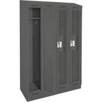 Casiers Clean Line, Bloc de 4, 48" x 12" x 82", Acier, Charbon, Rivet (assembl&eacute;), Perfor&eacute; Helyx Safety & Industrial Supplies