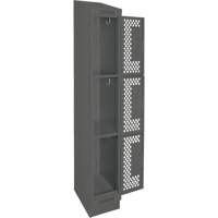 Casiers Clean Line, 3 niveaux, 12" x 18" x 82", Acier, Charbon, Rivet (assembl&eacute;), Perfor&eacute; Helyx Safety & Industrial Supplies