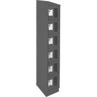 Petit casier perfor&eacute; Clean-Line, 6 niveaux, 15" x 72" x 12", Acier Helyx Safety & Industrial Supplies