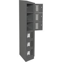 Petit casier perfor&eacute; Clean-Line, 6 niveaux, 15" x 72" x 12", Acier Helyx Safety & Industrial Supplies