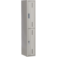 Casiers robustes Concorde, 2 niveaux, 12" x 18" x 72", Acier, Gris, Soud&eacute; (assembl&eacute;) Helyx Safety & Industrial Supplies