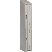 Casiers robustes Concorde, 2 niveaux, 12" x 18" x 78", Acier, Gris, Soud&eacute; (assembl&eacute;) Helyx Safety & Industrial Supplies