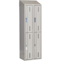 Casiers robustes Concorde, 2 niveaux, Bloc de 2, 24" x 18" x 78", Acier, Gris, Soud&eacute; (assembl&eacute;) Helyx Safety & Industrial Supplies