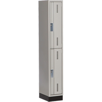 Casiers robustes Concorde, 2 niveaux, 12" x 18" x 76", Acier, Gris, Soud&eacute; (assembl&eacute;) Helyx Safety & Industrial Supplies