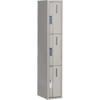 Casiers robustes Concorde, 3 niveaux, 12" x 18" x 72", Acier, Gris, Soud&eacute; (assembl&eacute;) Helyx Safety & Industrial Supplies