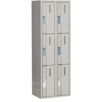 Casiers robustes Concorde, 3 niveaux, Bloc de 2, 24" x 18" x 72", Acier, Gris, Soud&eacute; (assembl&eacute;) Helyx Safety & Industrial Supplies