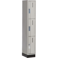 Casiers robustes Concorde, 3 niveaux, 12" x 18" x 76", Acier, Gris, Soud&eacute; (assembl&eacute;) Helyx Safety & Industrial Supplies
