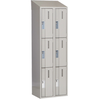 Casiers robustes Concorde, 3 niveaux, Bloc de 2, 24" x 18" x 78", Acier, Gris, Soud&eacute; (assembl&eacute;) Helyx Safety & Industrial Supplies