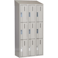 Casiers robustes Concorde, 3 niveaux, Bloc de 3, 36" x 18" x 78", Acier, Gris, Soud&eacute; (assembl&eacute;) Helyx Safety & Industrial Supplies
