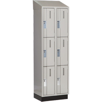 Casiers robustes Concorde, 3 niveaux, Bloc de 2, 24" x 18" x 82", Acier, Gris, Soud&eacute; (assembl&eacute;) Helyx Safety & Industrial Supplies