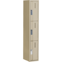 Casiers robustes Concorde, 3 niveaux, 12" x 18" x 72", Acier, Beige, Soud&eacute; (assembl&eacute;) Helyx Safety & Industrial Supplies