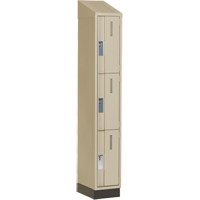 Casiers robustes Concorde, 3 niveaux, 12" x 18" x 82", Acier, Beige, Soud&eacute; (assembl&eacute;) Helyx Safety & Industrial Supplies