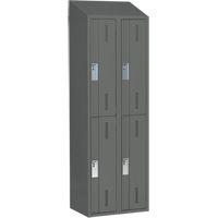 Casiers robustes Concorde, 2 niveaux, Bloc de 2, 24" x 18" x 78", Acier, Charbon, Soud&eacute; (assembl&eacute;) Helyx Safety & Industrial Supplies