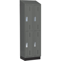 Casiers robustes Concorde, 2 niveaux, Bloc de 2, 24" x 18" x 82", Acier, Charbon, Soud&eacute; (assembl&eacute;) Helyx Safety & Industrial Supplies
