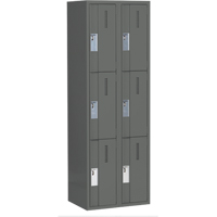 Casiers robustes Concorde, 3 niveaux, Bloc de 2, 24" x 18" x 72", Acier, Charbon, Soud&eacute; (assembl&eacute;) Helyx Safety & Industrial Supplies