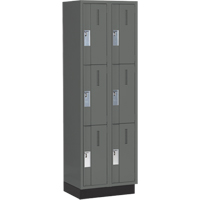Casiers robustes Concorde, 3 niveaux, Bloc de 2, 24" x 18" x 76", Acier, Charbon, Soud&eacute; (assembl&eacute;) Helyx Safety & Industrial Supplies