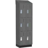Casiers robustes Concorde, 3 niveaux, Bloc de 2, 24" x 18" x 82", Acier, Charbon, Soud&eacute; (assembl&eacute;) Helyx Safety & Industrial Supplies
