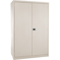 Deep Hi-Boy Storage Cabinet, Steel, 4 Shelves, 72" H x 36" W x 24" D, Beige Helyx Safety & Industrial Supplies