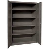 Deep Hi-Boy Storage Cabinet, Steel, 4 Shelves, 72" H x 36" W x 24" D, Charcoal Helyx Safety & Industrial Supplies
