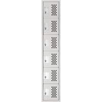 Petit casier perfor&eacute; Clean-Line, 6 niveaux, 12" x 72" x 12", Acier Helyx Safety & Industrial Supplies