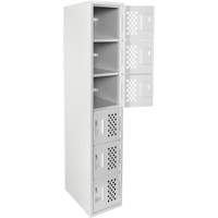 Petit casier perfor&eacute; Clean-Line, 6 niveaux, 12" x 72" x 12", Acier Helyx Safety & Industrial Supplies