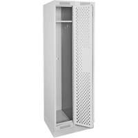 Casiers Clean Line, Bloc de 2, 24" x 15" x 76", Acier, Gris, Rivet (assembl&eacute;), Perfor&eacute; Helyx Safety & Industrial Supplies