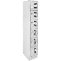 Petit casier perfor&eacute; Clean-Line, 6 niveaux, 15" x 72" x 12", Acier Helyx Safety & Industrial Supplies