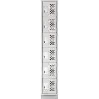 Petit casier perfor&eacute; Clean-Line, 6 niveaux, 15" x 72" x 12", Acier Helyx Safety & Industrial Supplies