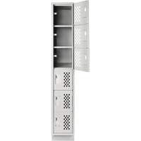 Petit casier perfor&eacute; Clean-Line, 6 niveaux, 15" x 72" x 12", Acier Helyx Safety & Industrial Supplies