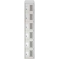 Petit casier perfor&eacute; Clean-Line, 6 niveaux, 12" x 72" x 12", Acier Helyx Safety & Industrial Supplies