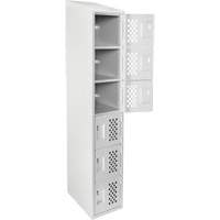 Petit casier perfor&eacute; Clean-Line, 6 niveaux, 12" x 72" x 12", Acier Helyx Safety & Industrial Supplies