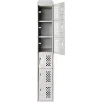 Petit casier perfor&eacute; Clean-Line, 6 niveaux, 12" x 72" x 12", Acier Helyx Safety & Industrial Supplies