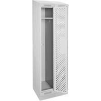Casiers Clean Line, Bloc de 2, 24" x 18" x 82", Acier, Gris, Rivet (assembl&eacute;), Perfor&eacute; Helyx Safety & Industrial Supplies